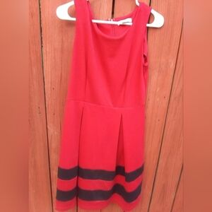 Liz Claiborne Women's Size 6 Red Sleeveless Flared Dress L3